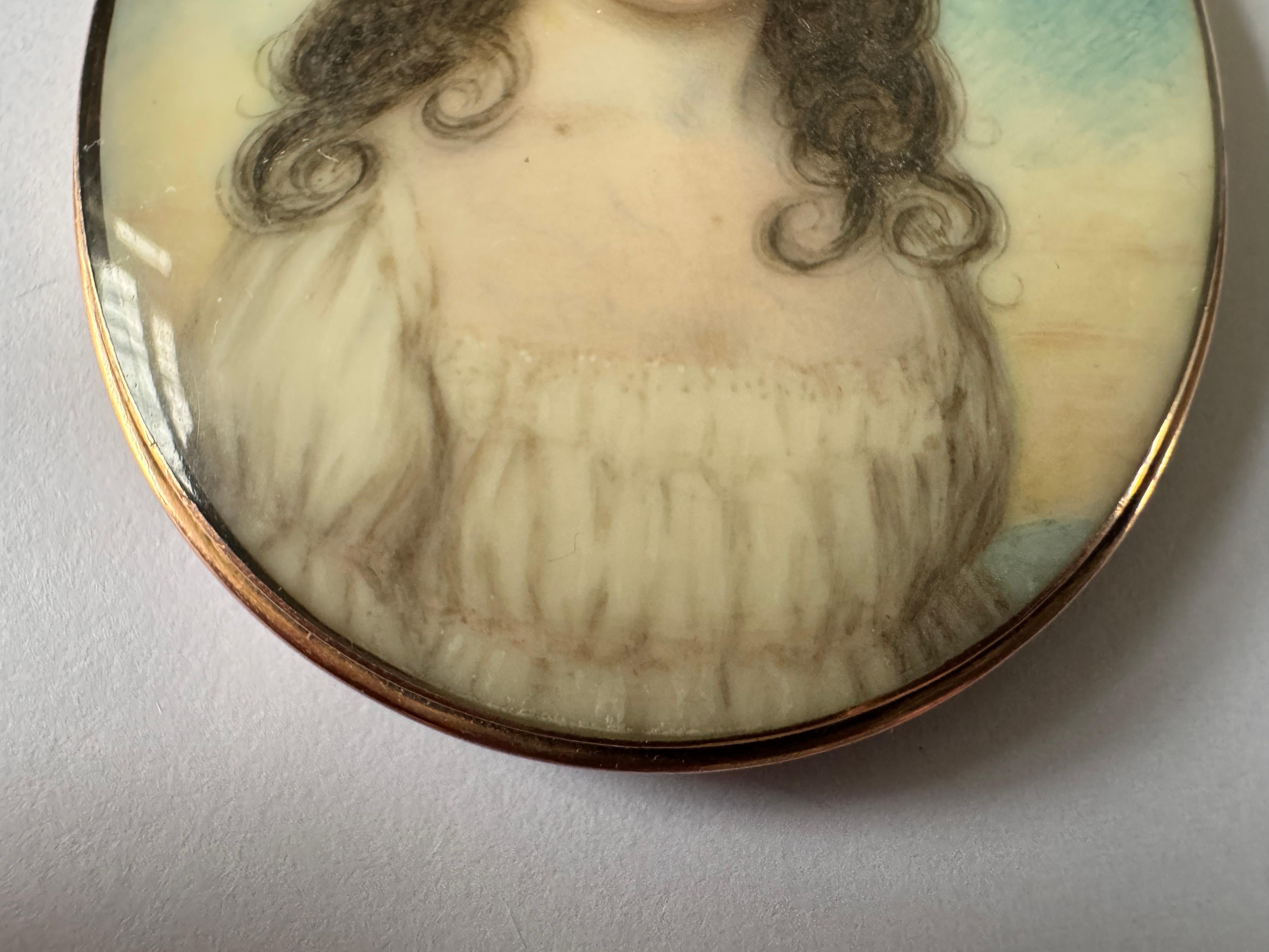 English 18th Century Portrait Miniature - Style of William Wood (1768 -1809) For Sale