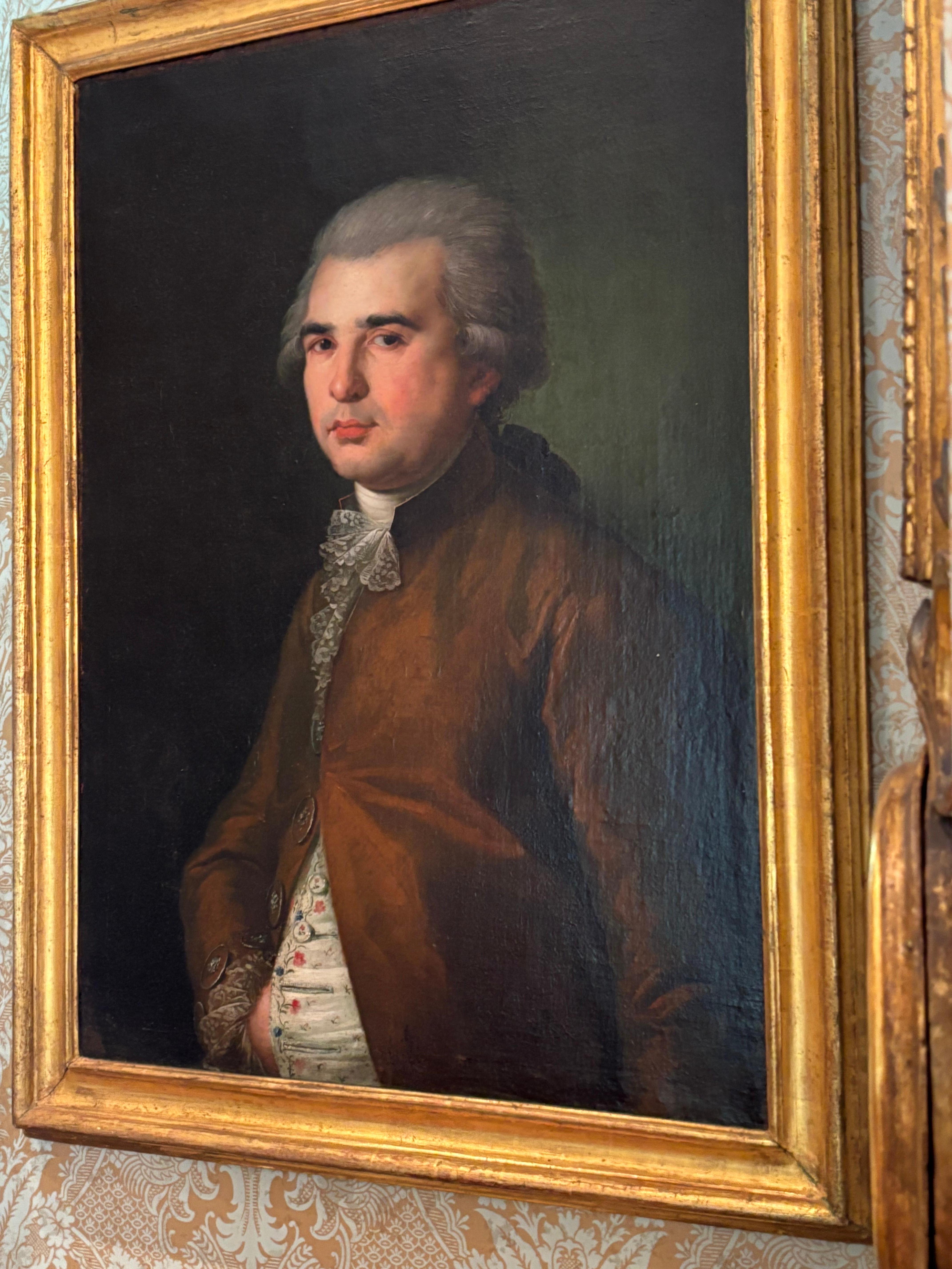 Ritratto di un gentiluomo aristocratico francese del XVIII secolo in vendita 2