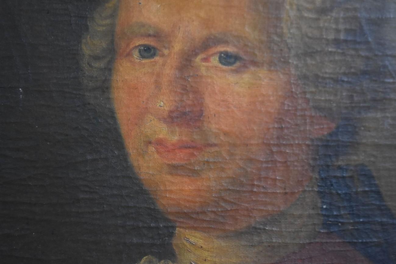 Retrato de caballero del siglo XVIII Óleo sobre lienzo Luis XVI en venta