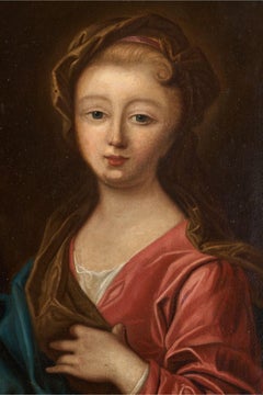 18th century Portrait of a girl after Pierre Gobert