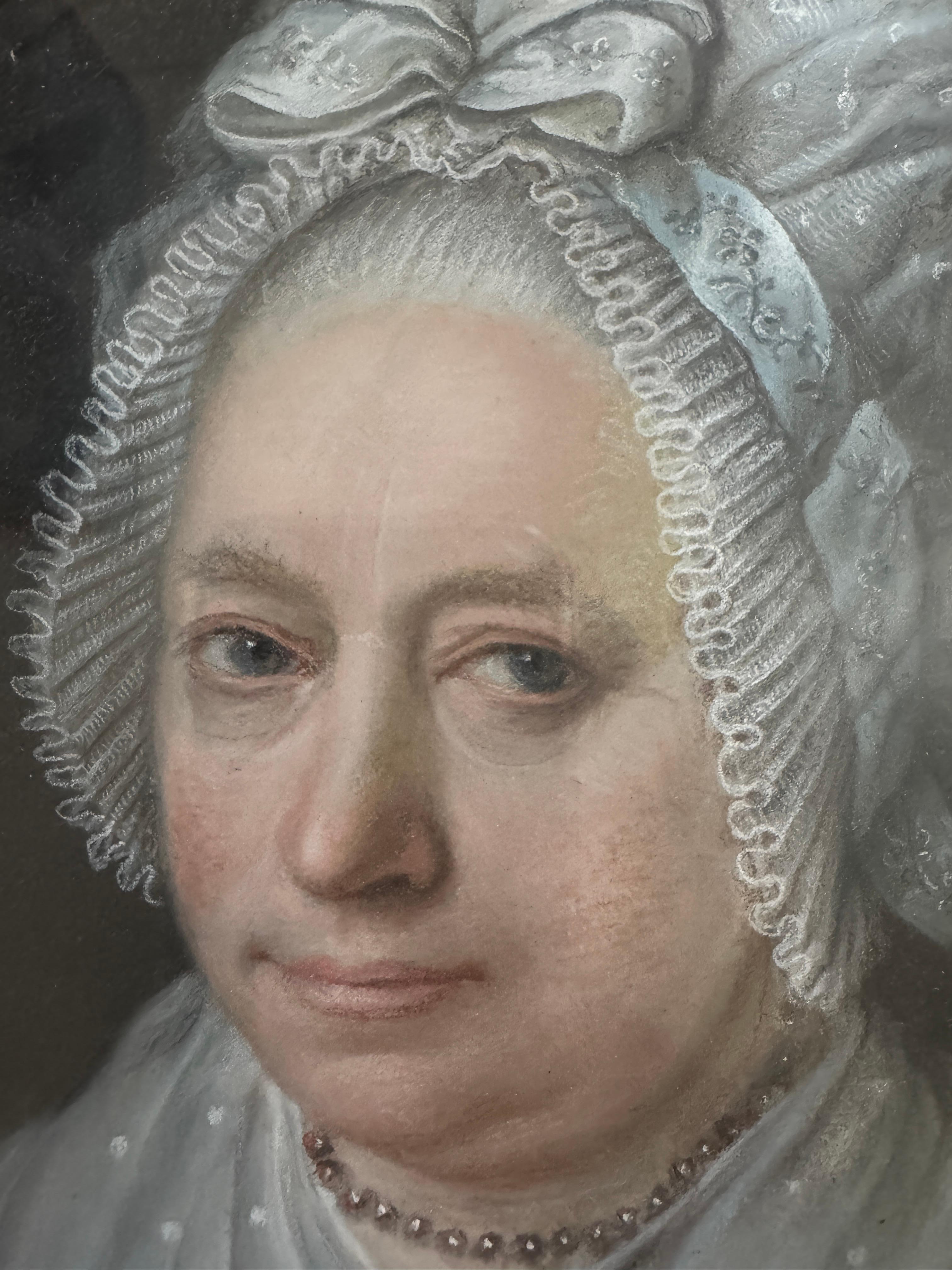 Allemand PORTRAIT D'UNE DAME du XVIIIe siècle par Johann Hirschmann en vente