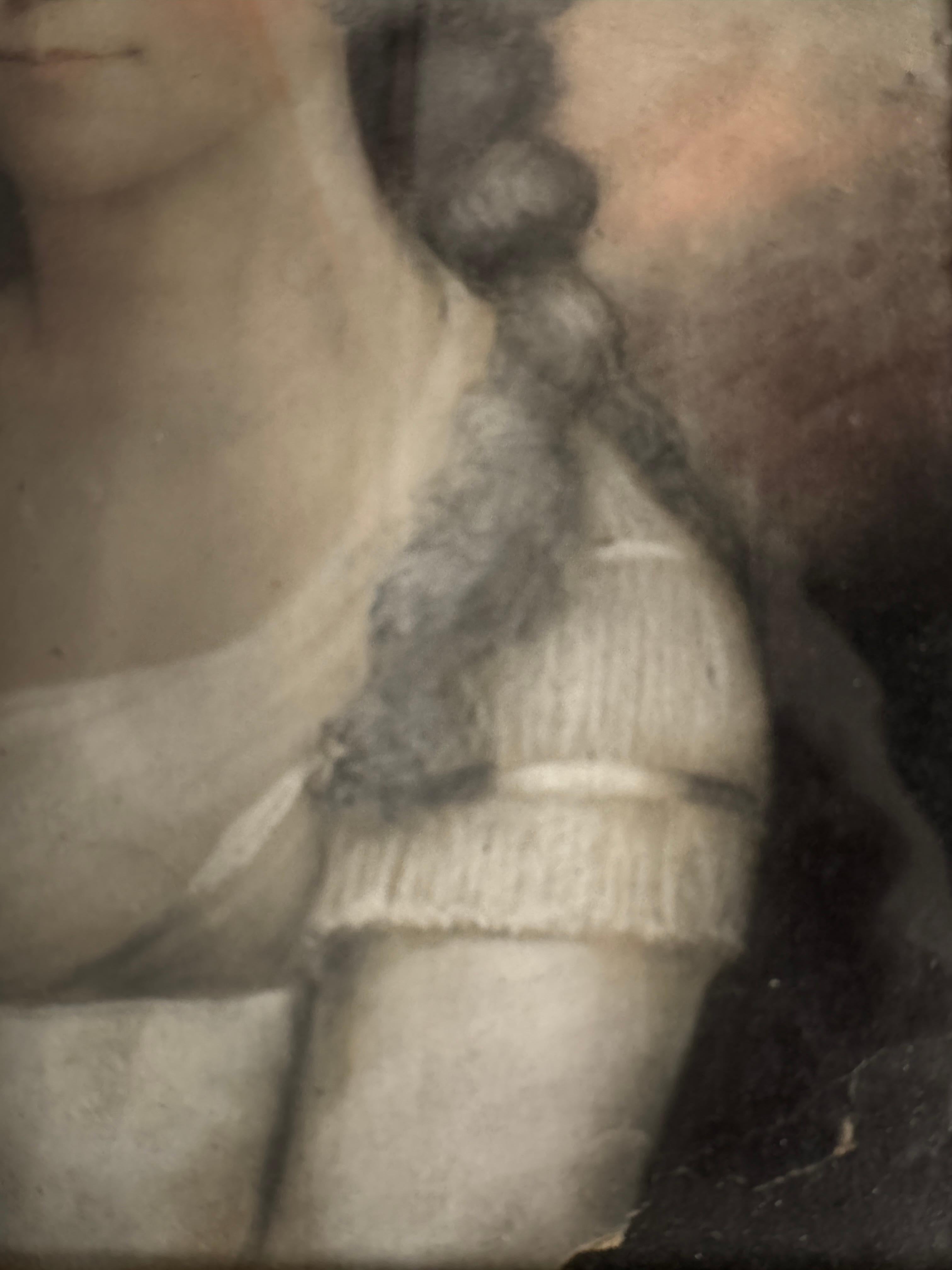 Hand-Painted 18th Century Portrait of a Lady For Sale