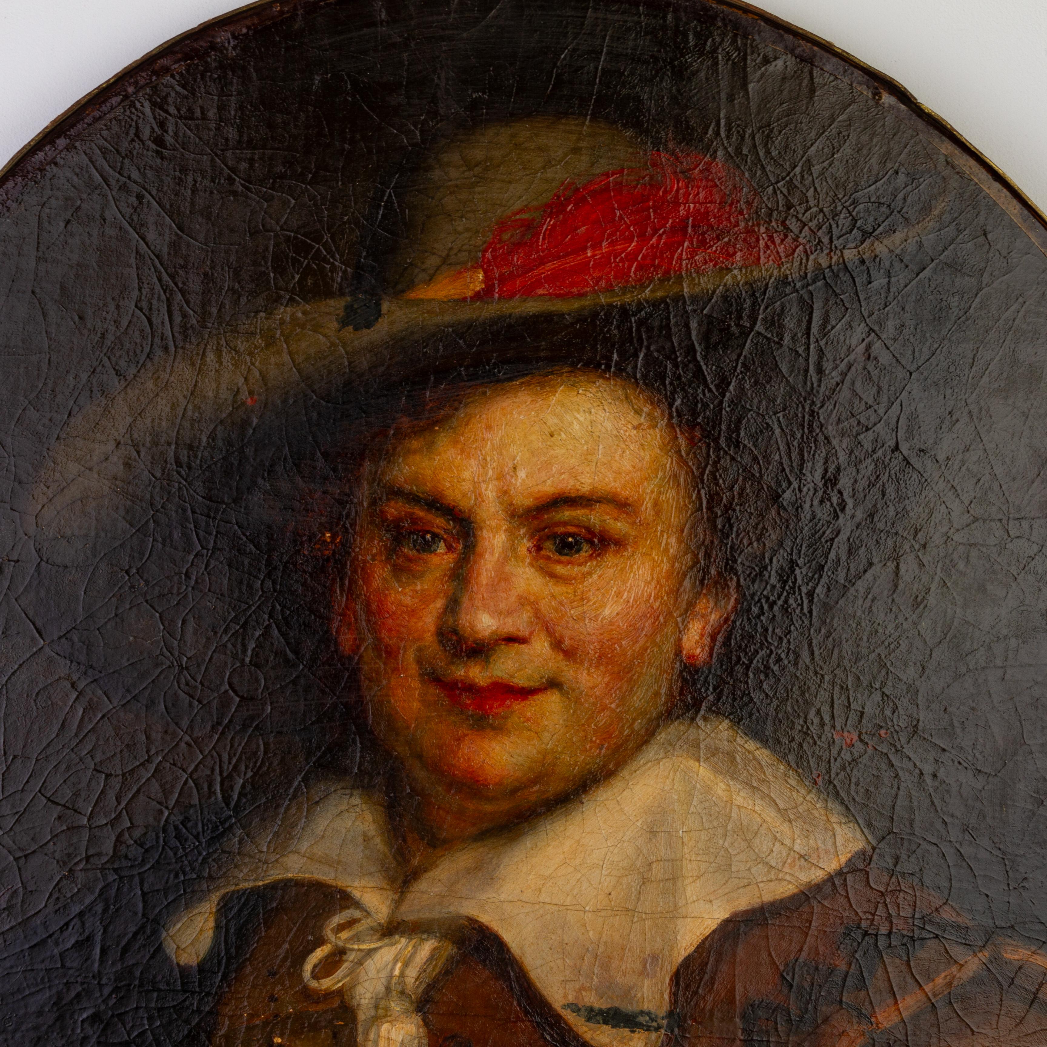 18th Century Portrait of a Musketeer Old Master Oil Painting In Good Condition For Sale In Nottingham, GB