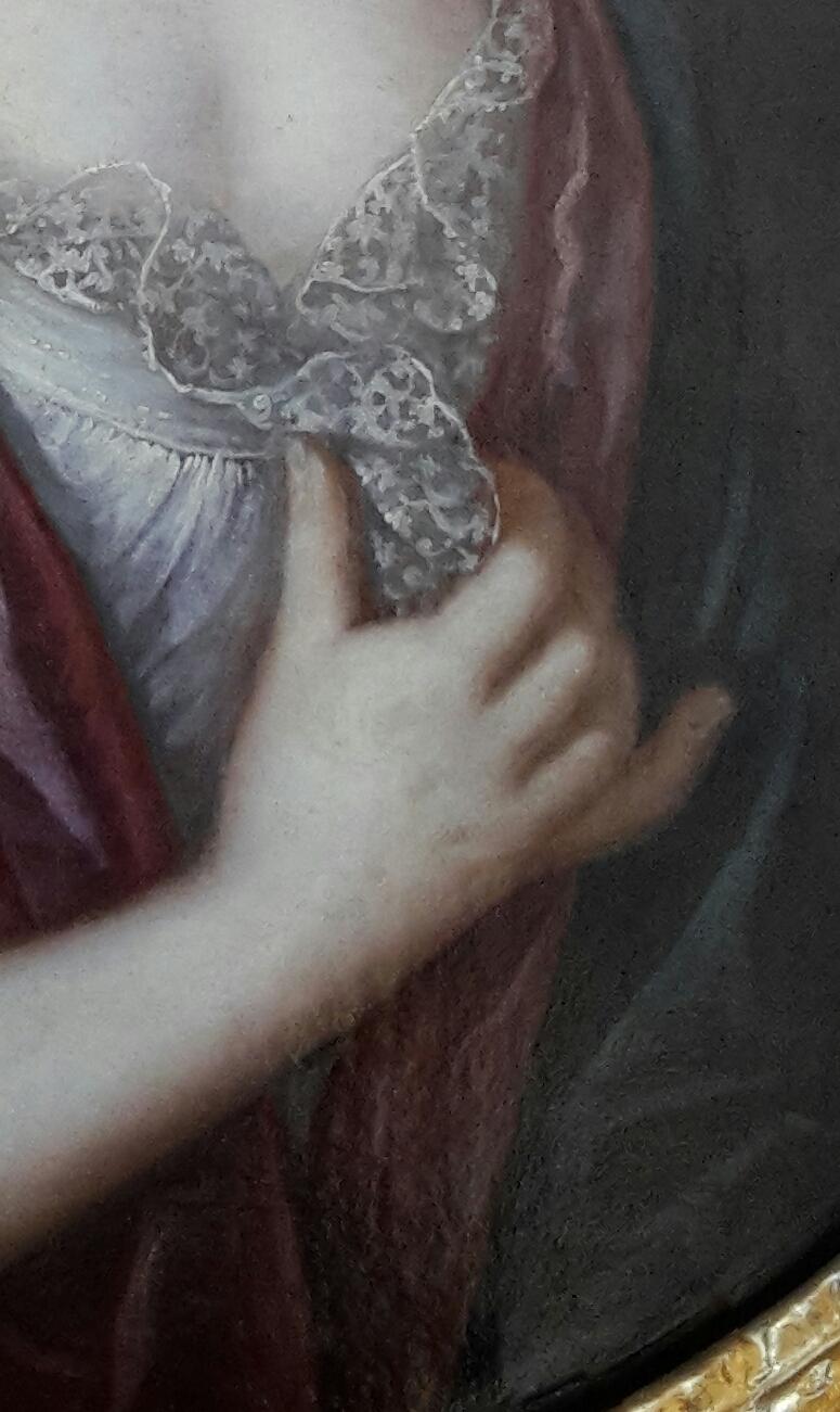 Louis XV 18th Century Portrait of a Noble Woman For Sale