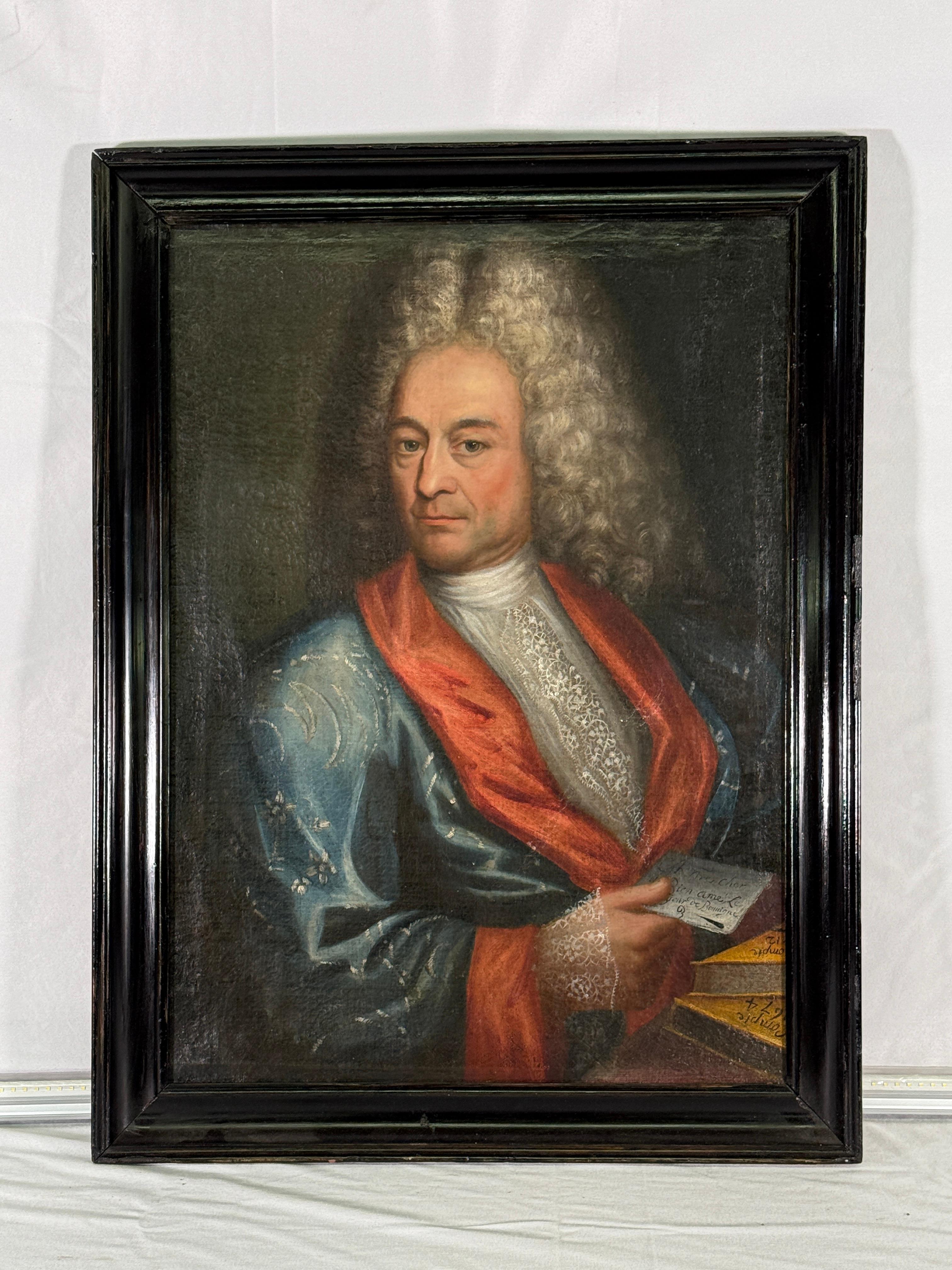 Francese Ritratto di nobile del XVIII secolo in vendita