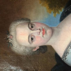 18th Century Portrait of a Young Woman with Parakeet