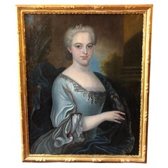 18th Century Portrait of a Young Woman with Parakeet