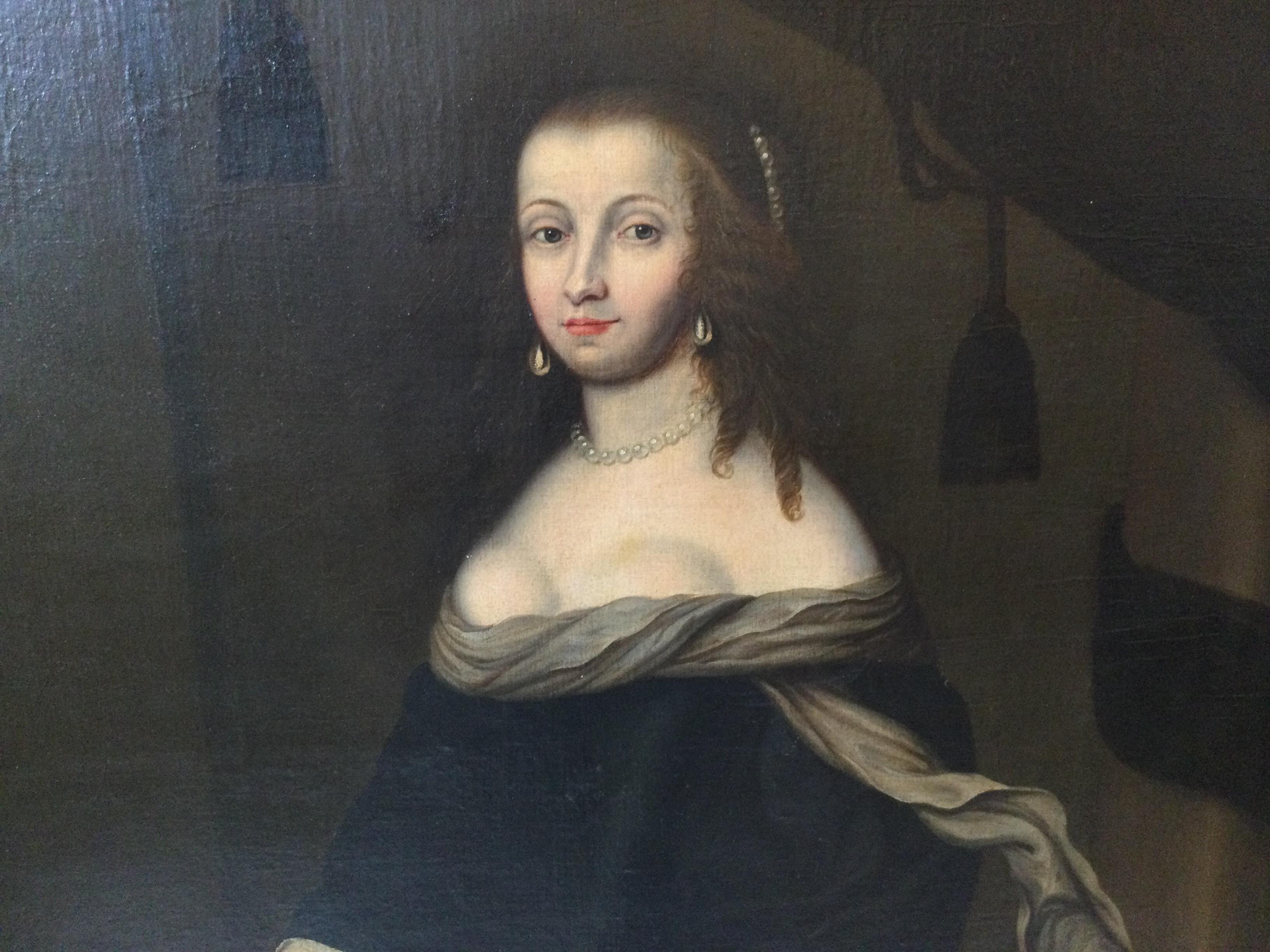 Hand-Painted 18th Century Portrait of an Aristocratic Lady, England