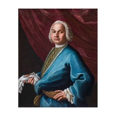 18th Century Portrait of Felice Paganoni Painting Oil on Canvas