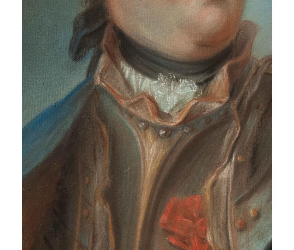 18th Century Portrait of Louis XV of France and Queen Consort Pastel on Paper For Sale 2