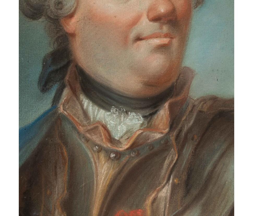18th Century Portrait of Louis XV of France and Queen Consort Pastel on Paper For Sale 4