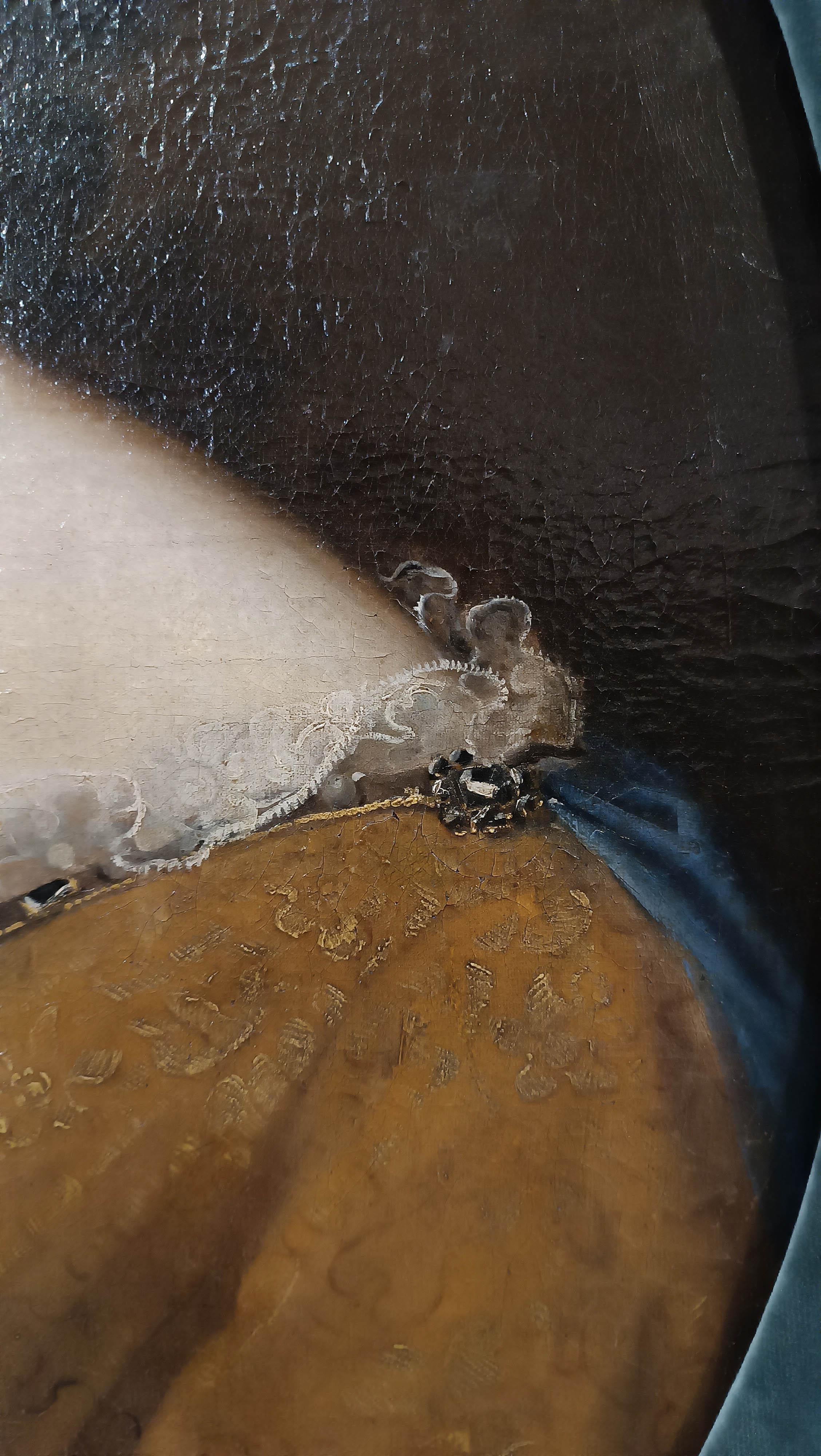 pORTRAIT DER MARQUISE GINORI aus dem 18. Jahrhundert (Stoff) im Angebot
