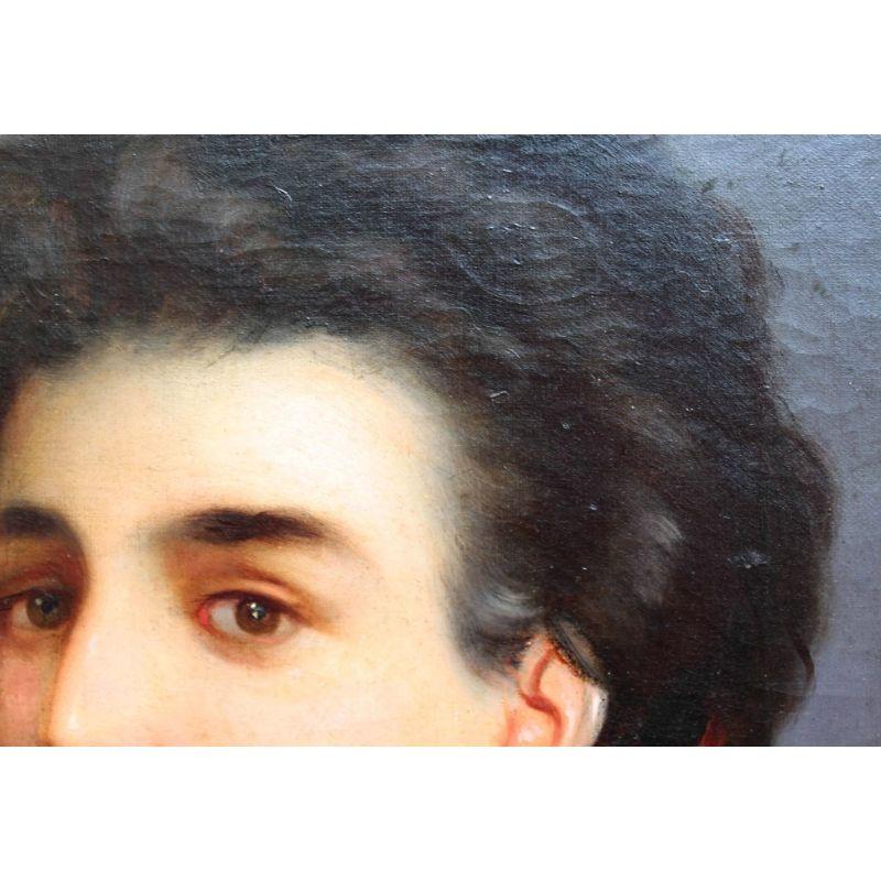 Portraits de femmes du XVIIIe siècle - Deux tableaux à l'huile sur toile de Bertoli en vente 13