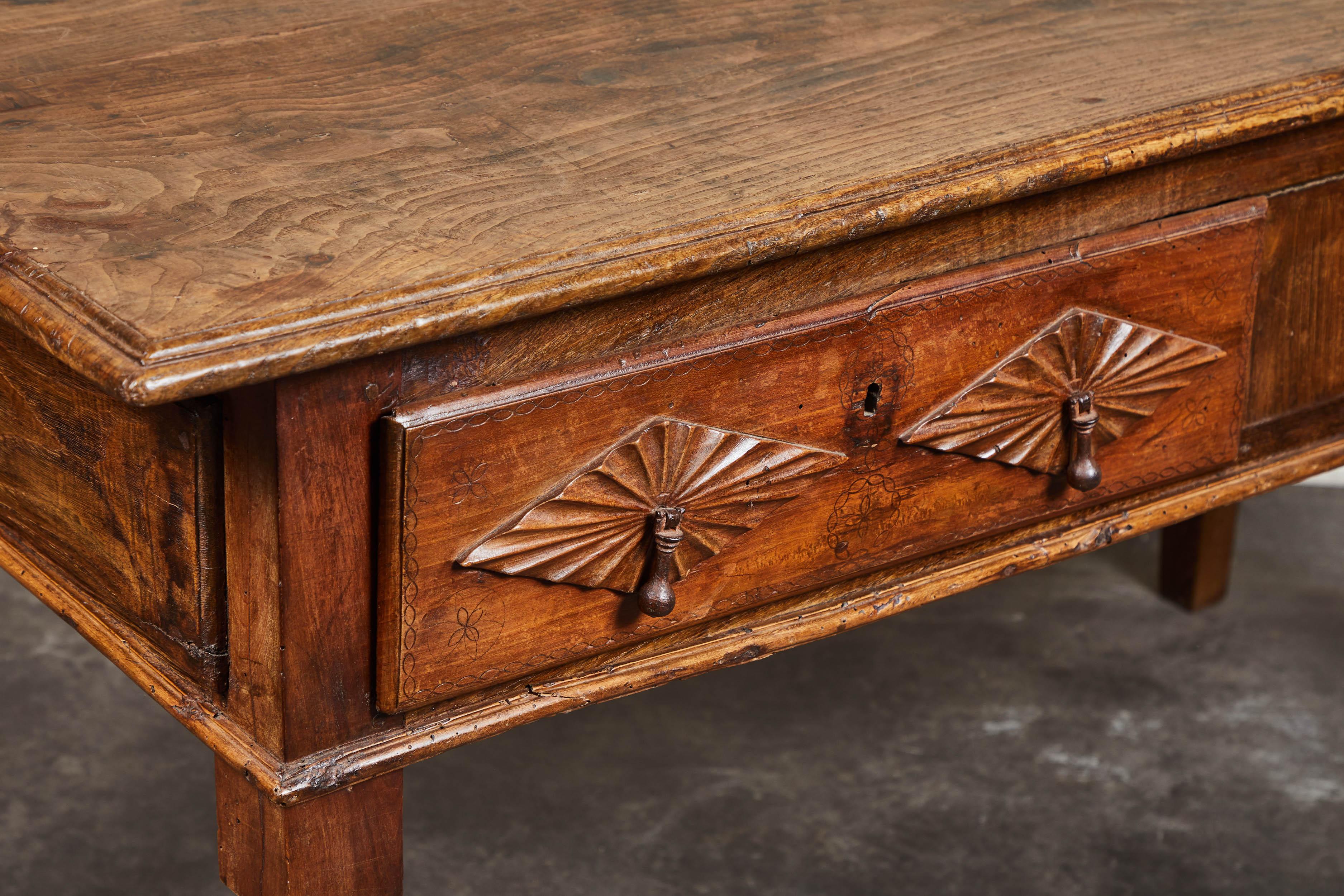 18th Century Portuguese 2-Drawer Table 1
