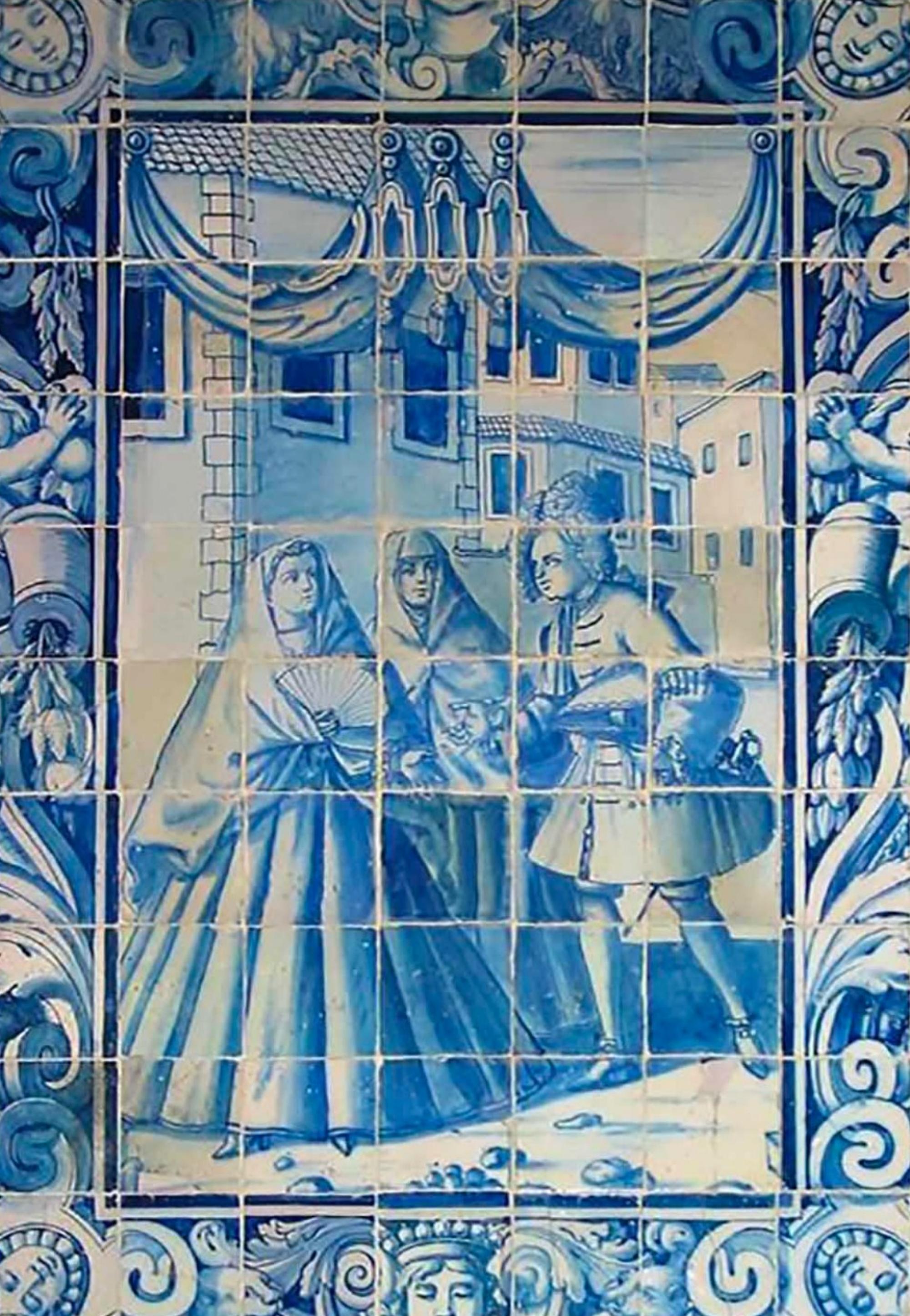 Portugiesische „ Azulejos“-Stadtlandschaft aus dem 18. Jahrhundert (Barock) im Angebot
