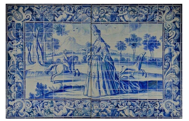 Vase de dame "Azulejos" portugais du 18e siècle En vente sur 1stDibs | _