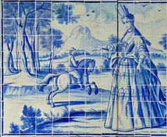 18th Century Portuguese "Azulejos" Lady "Vase"