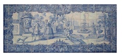 18th Century Portuguese "Azulejos" Panel "Contryside Scene"