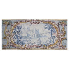 18th Century Portuguese " Azulejos " Panel "Countryside Scene"