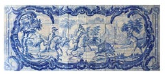 18th Century Portuguese "Azulejos " Panel "Hunting Scene"