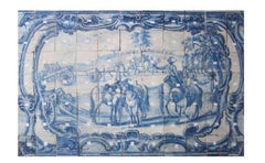 18th Century Portuguese "Azulejos" Panel "Hunting Scene"