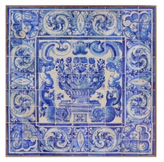 18th Century Portuguese "Azulejos" Panel "Vase"