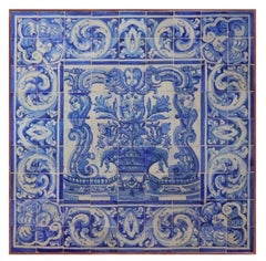 18th Century Portuguese "Azulejos" Panel "Vase"