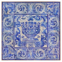 Vaso a pannello "Azulejos" portoghese del XVIII secolo