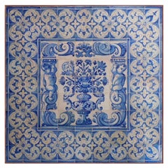 18th Century Portuguese "Azulejos" Panel "Vase"