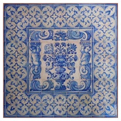 18th Century Portuguese "Azulejos" Panel "Vase"