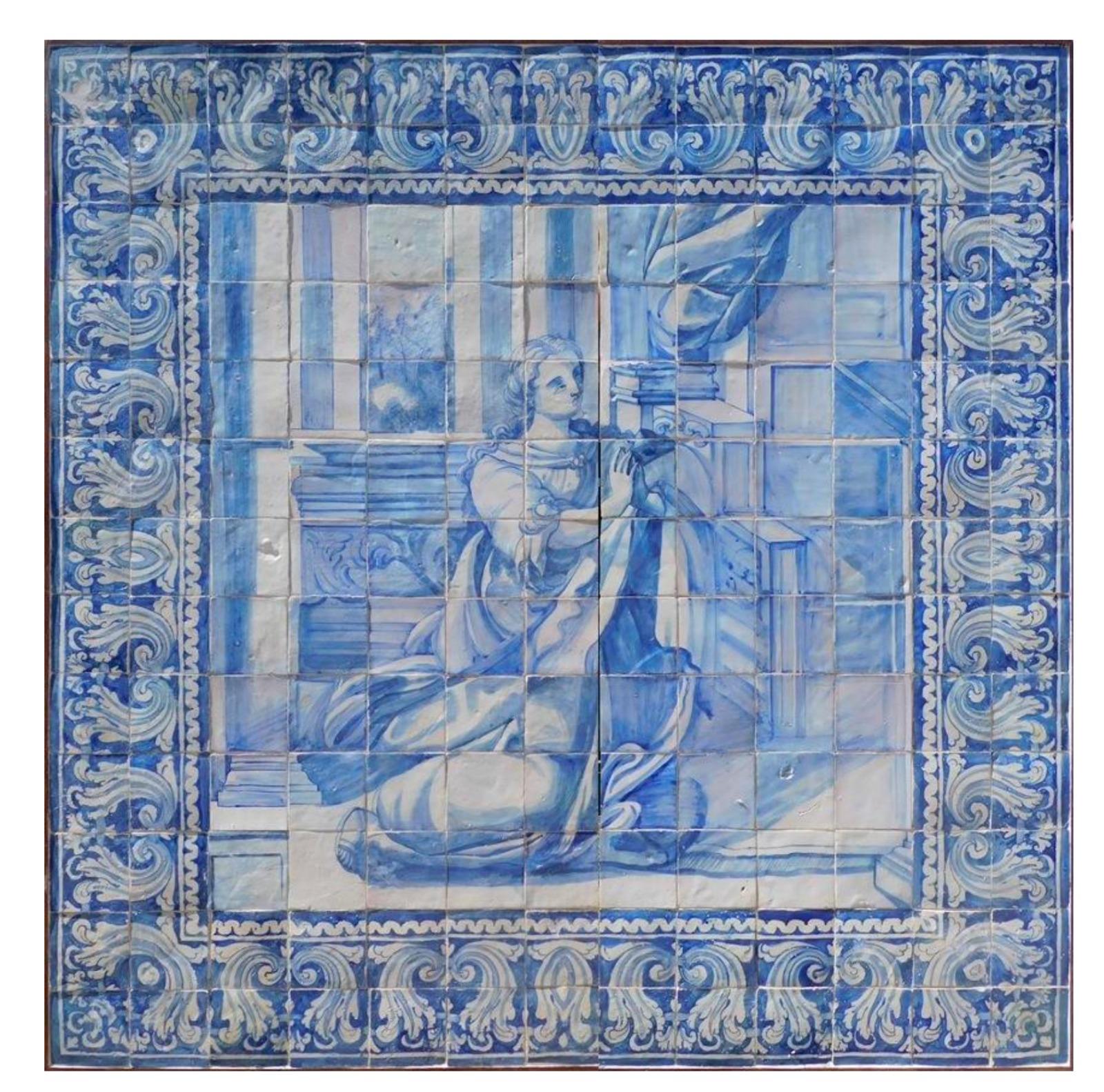 Fait main « Azulejos » portugais du 18ème siècle en vente