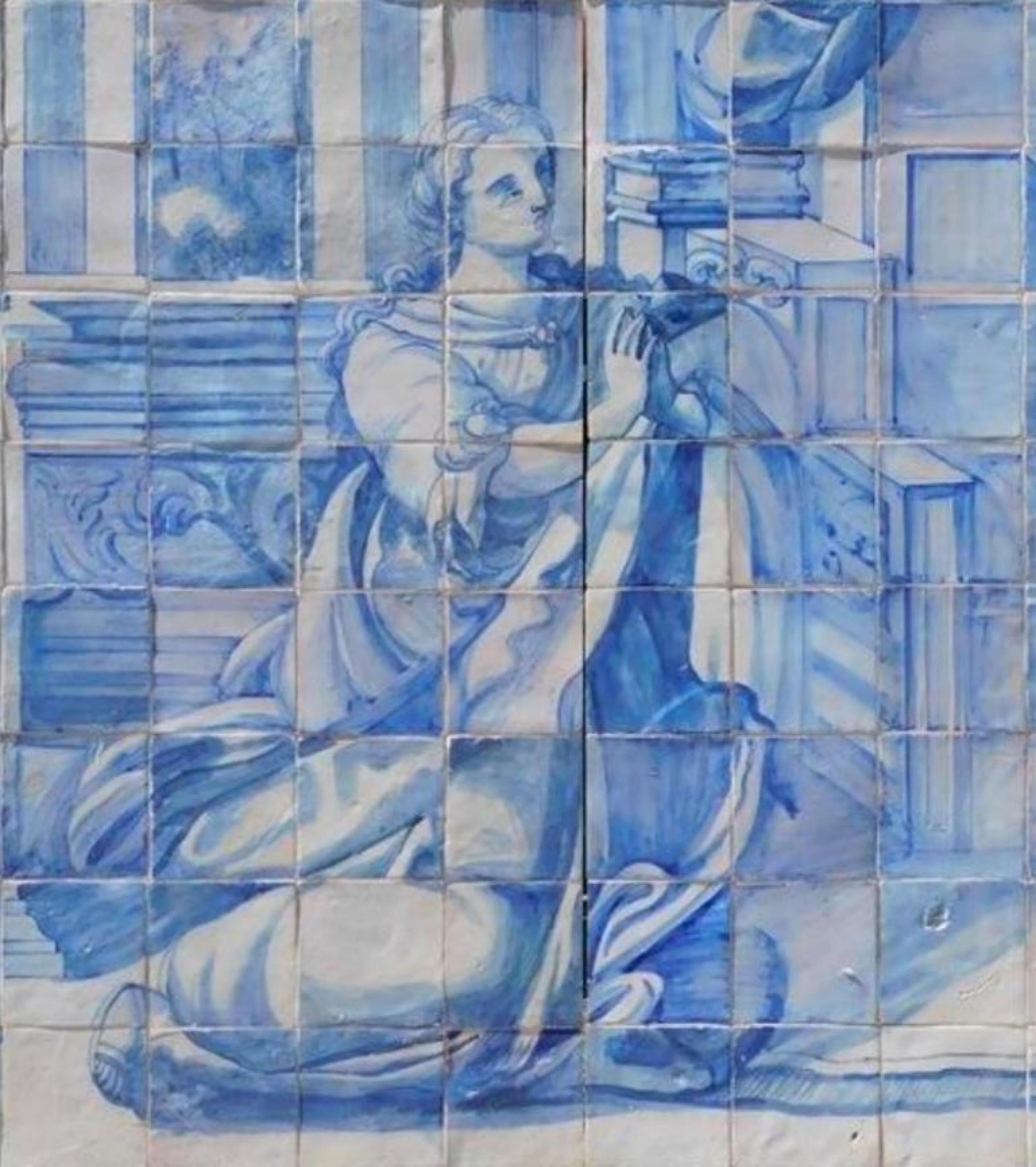 Fait main « Azulejos » portugais du 18ème siècle en vente