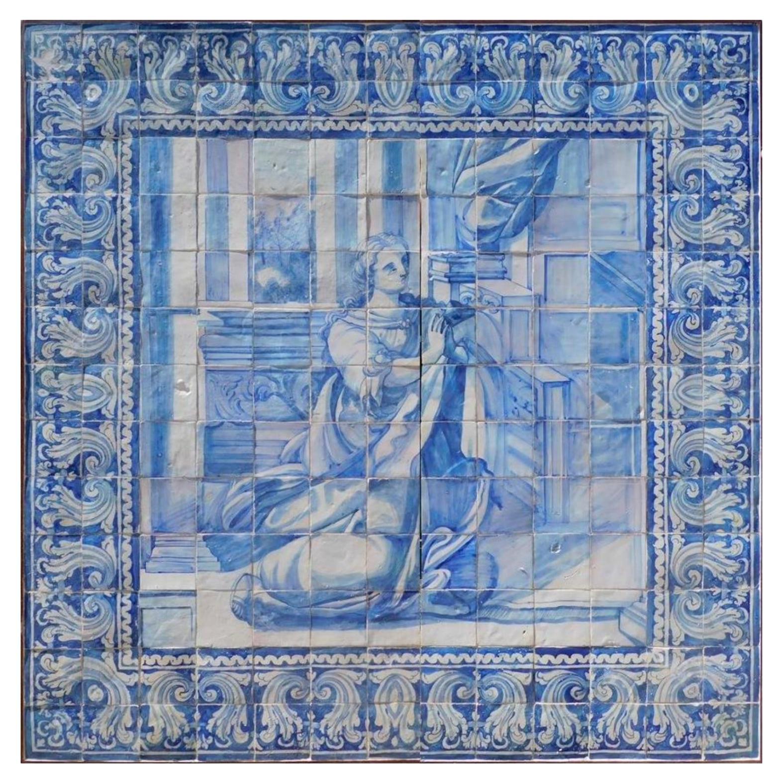 18th Century Portuguese " Azulejos " Prayer"