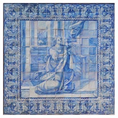 18th Century Portuguese " Azulejos " Prayer"
