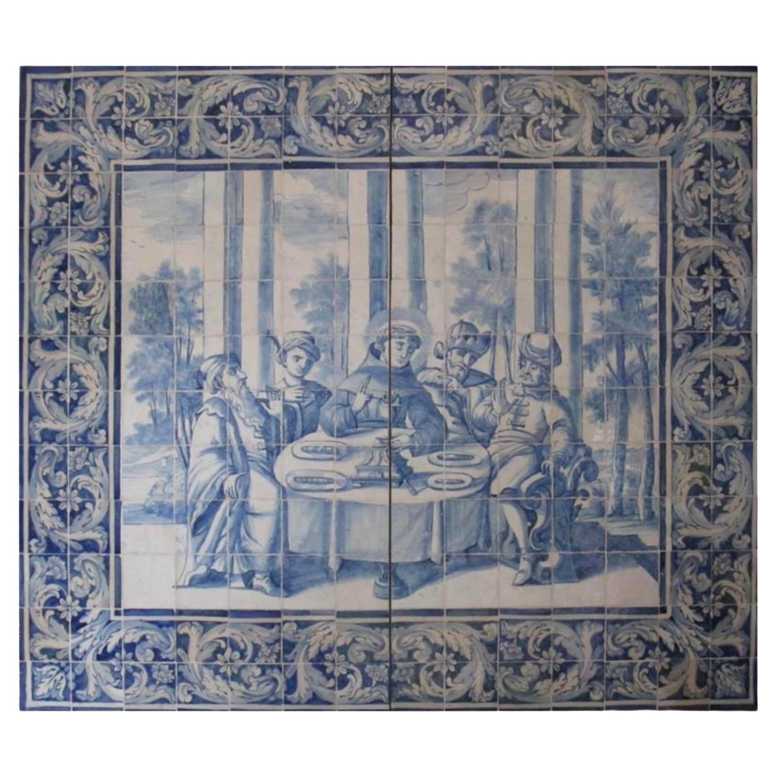 18ème siècle portugais « » Azulejos » Saint Antony en vente