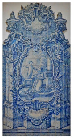 18th Century Portuguese " Azulejos " Saint Antony"