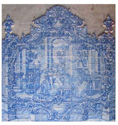 18th Century Portuguese " Azulejos " Saint Antony"
