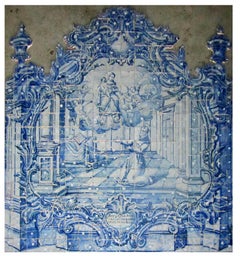 18th Century Portuguese " Azulejos " Saint Antony"