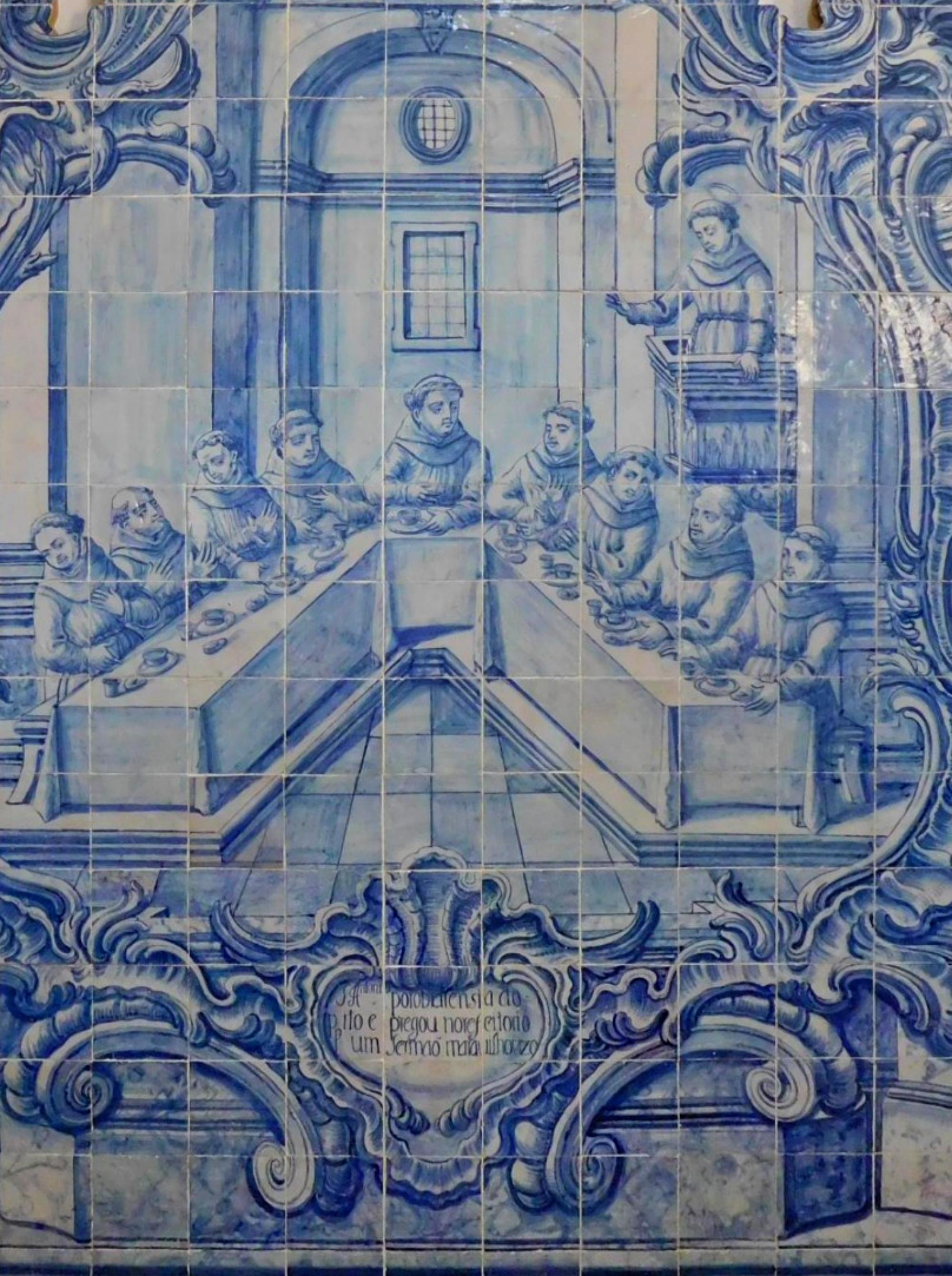 Portugiesisches „ Azulejos“ des Heiligen Antony aus dem 18. Jahrhundert (Barock) im Angebot