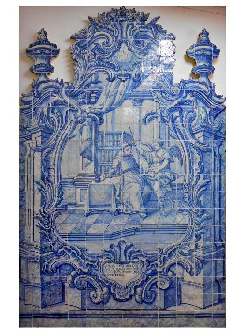 Portugiesisches „ Azulejos“ des Heiligen Antony aus dem 18. Jahrhundert (Barock) im Angebot
