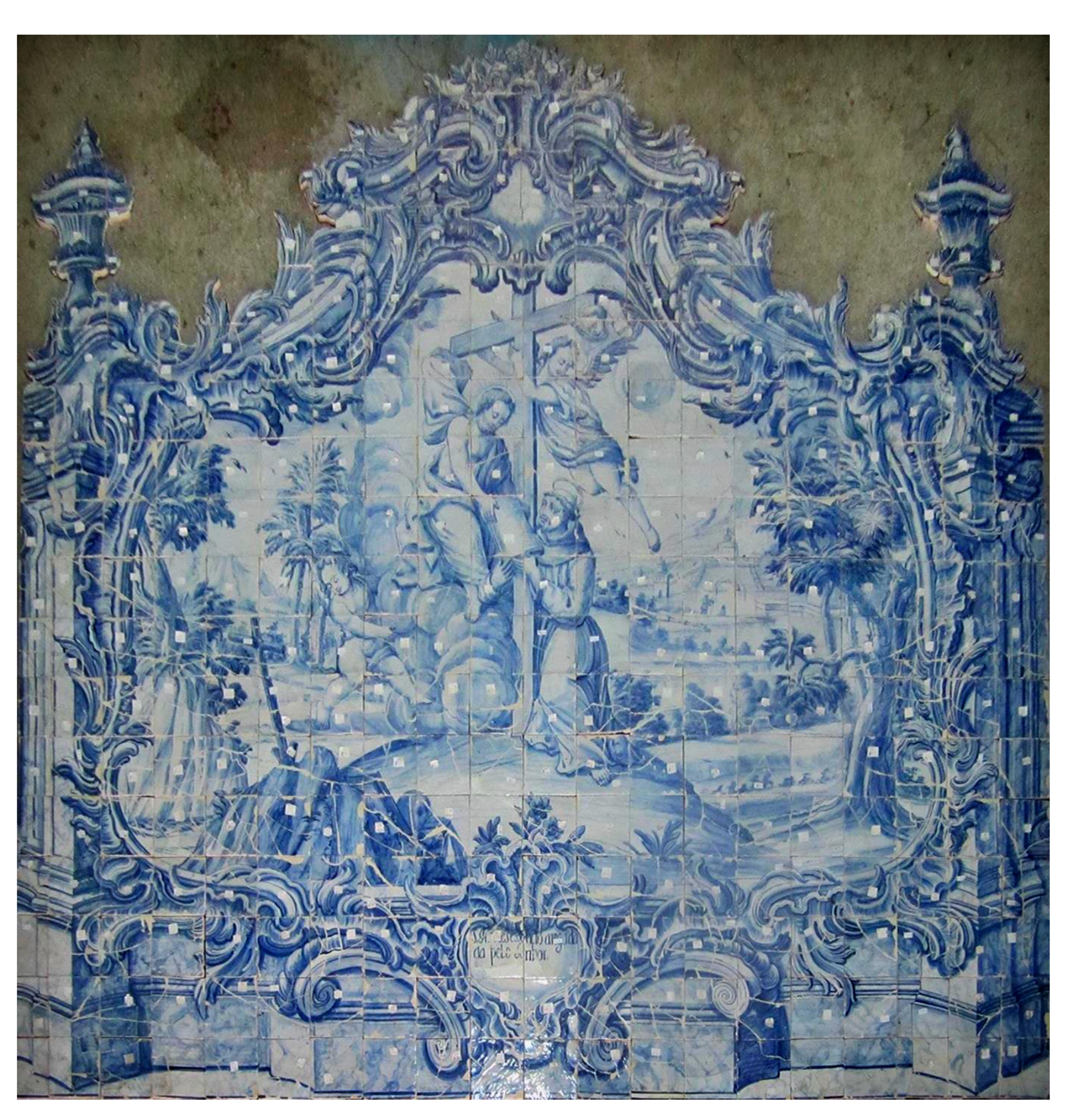Fait main « Azulejos » portugais du 18ème siècle en vente