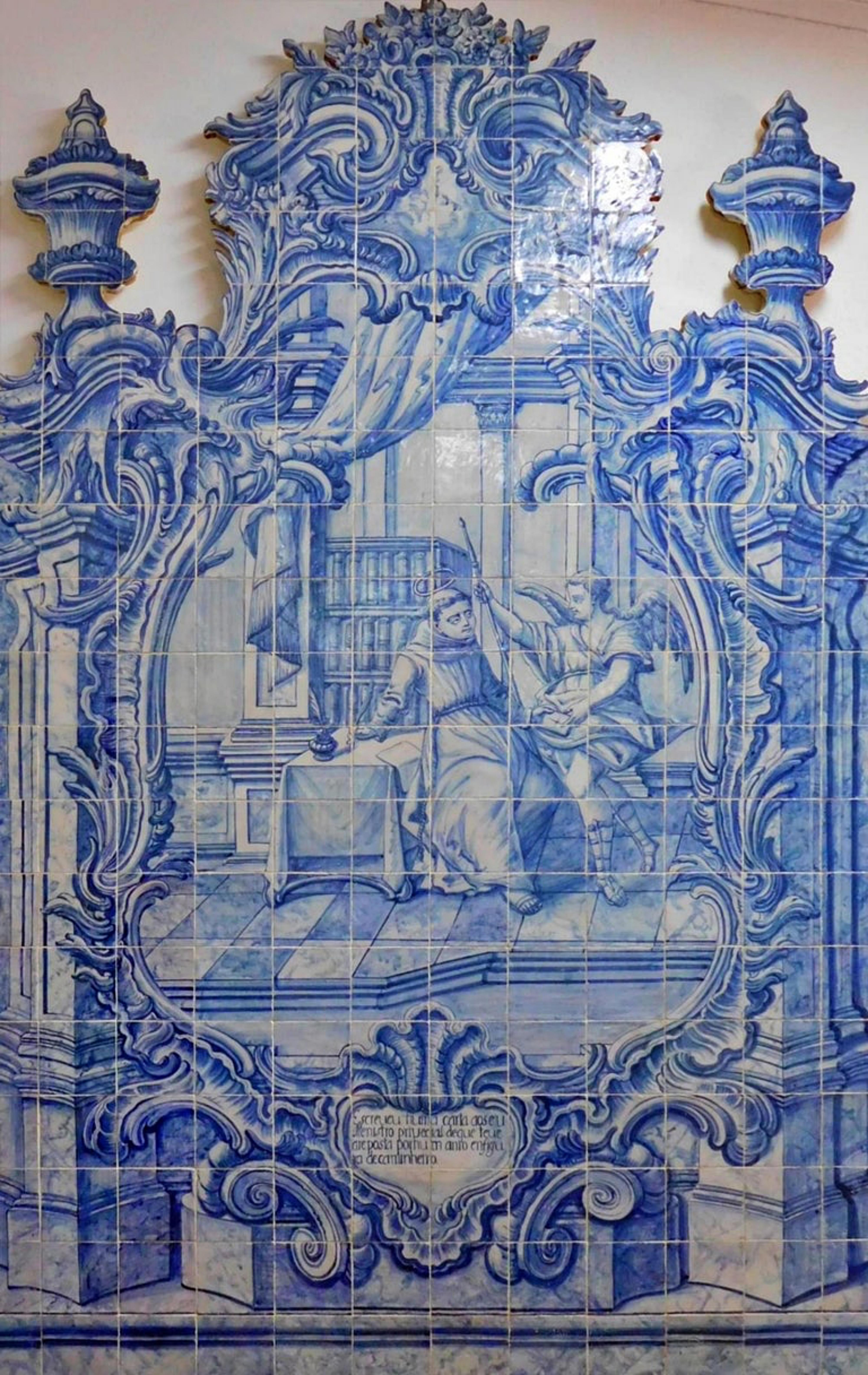 Portugiesisches „ Azulejos“ des Heiligen Antony aus dem 18. Jahrhundert (18. Jahrhundert und früher) im Angebot
