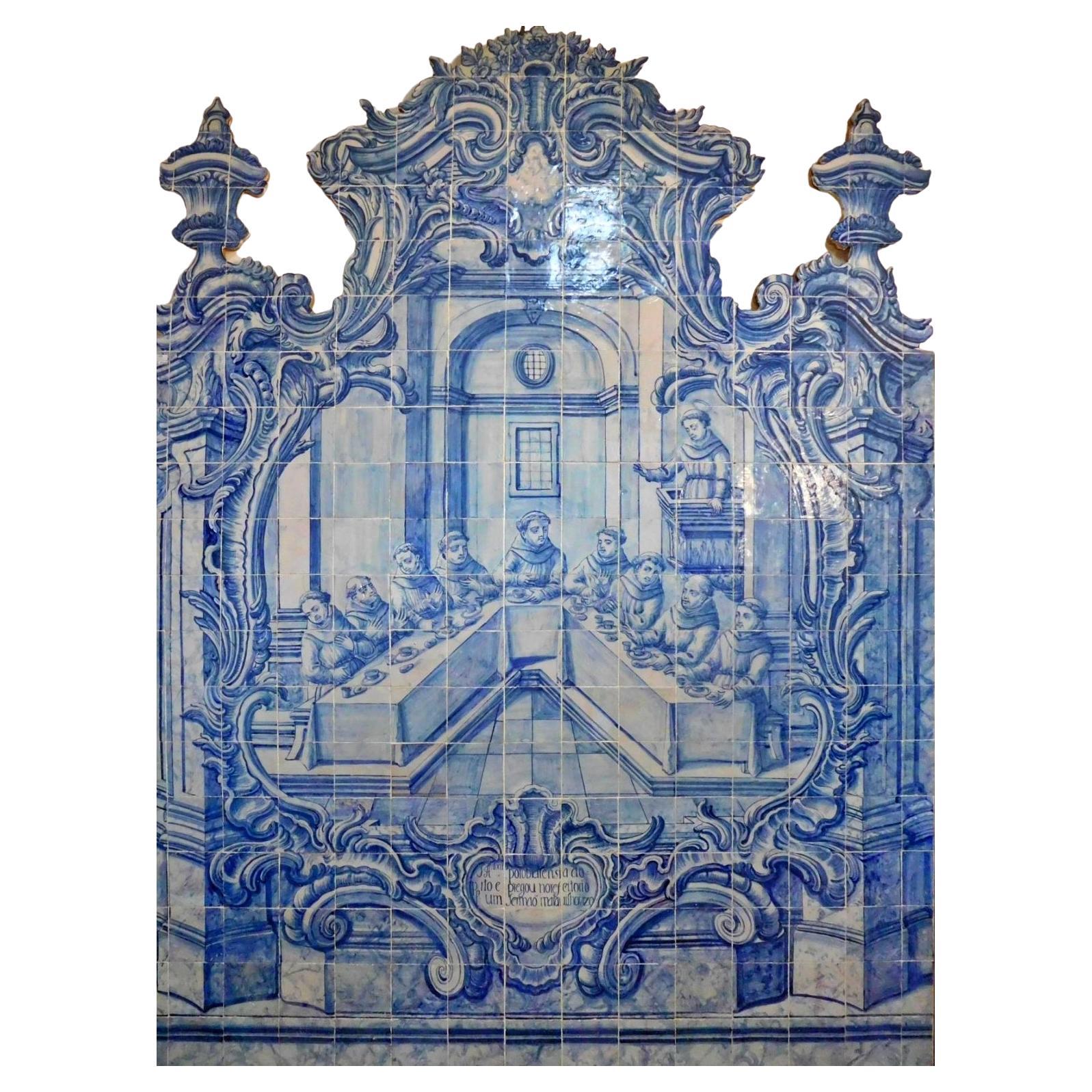 18th Century Portuguese " Azulejos " Saint Antony" For Sale