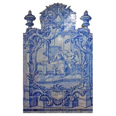 18th Century Portuguese " Azulejos " Saint Antony"