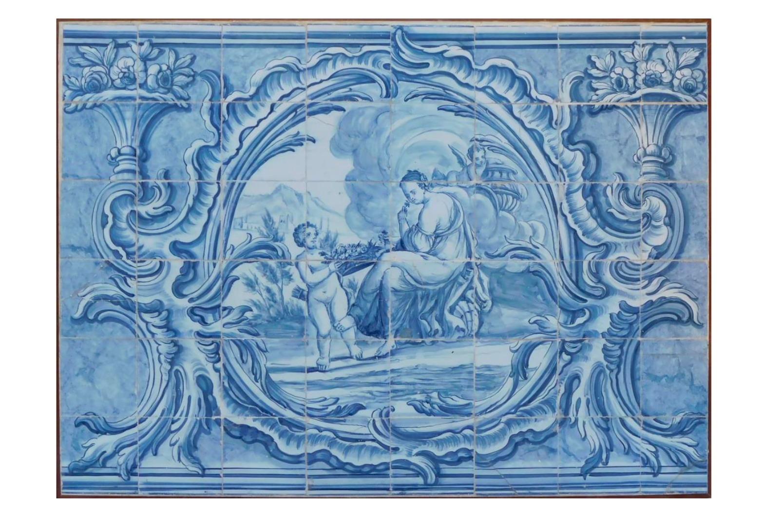 Portugiesischer „ Azulejos“-Spring aus dem 18. Jahrhundert im Zustand „Gut“ im Angebot in Madrid, ES