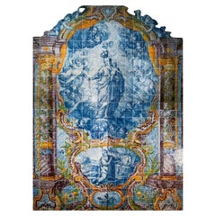 18th Century Portuguese "Azulejos" The Virgen"