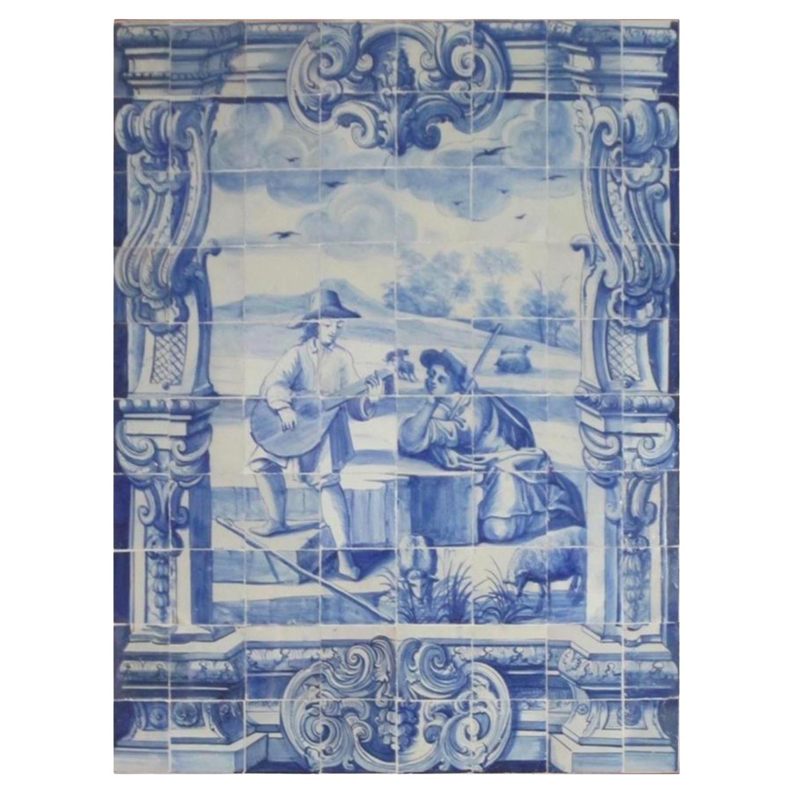 18th Century Portuguese "Azulejos" Troubadour"