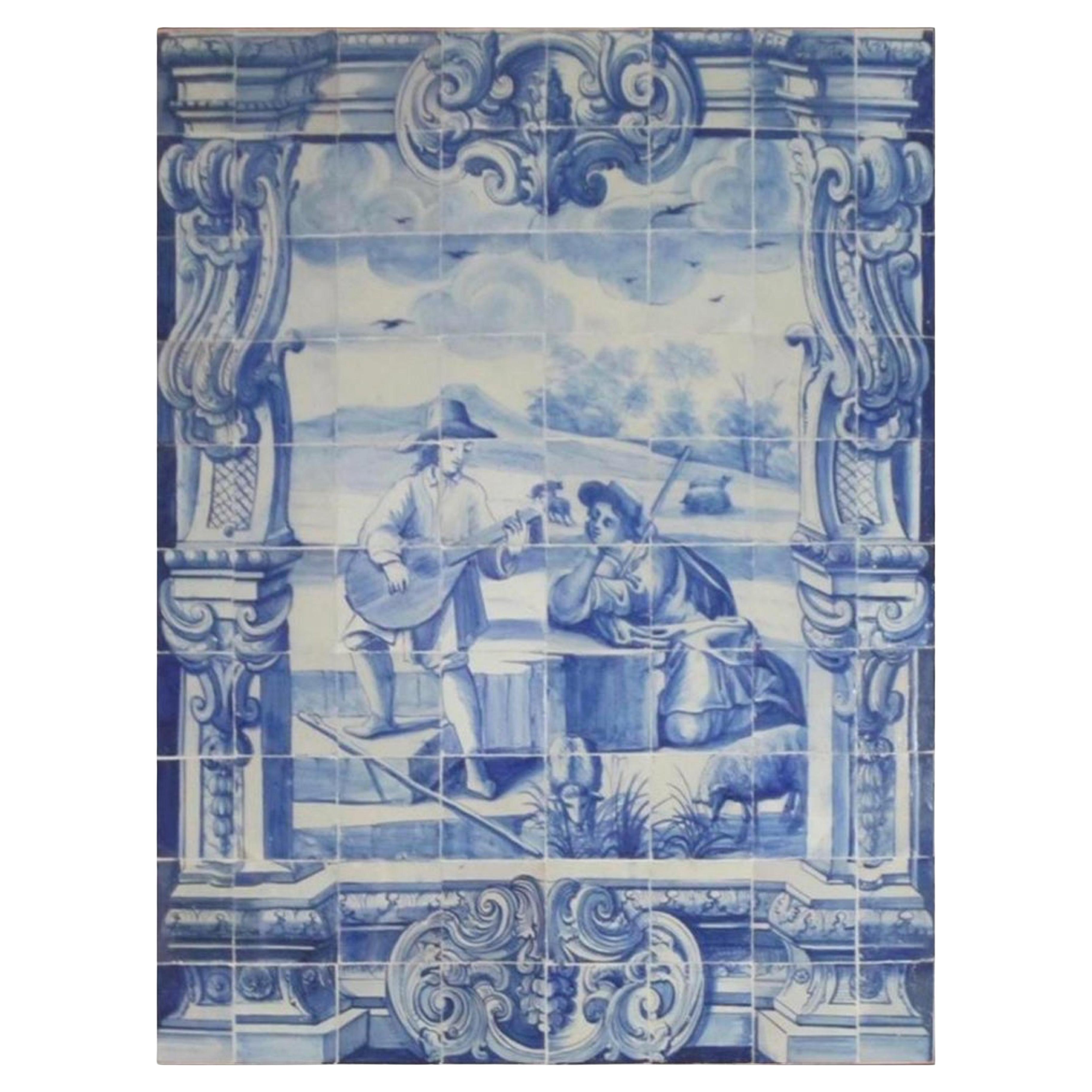 Trovatore "Azulejos" portoghese del 18° secolo