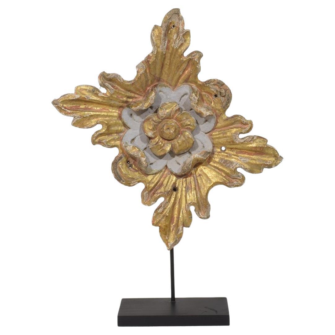 18th Century Portuguese Baroque Carved Wooden Ornament