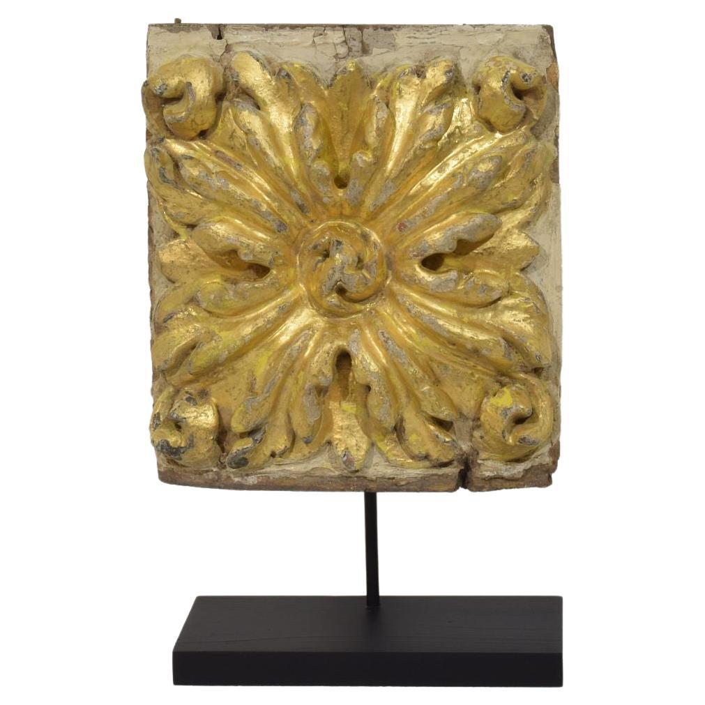 18th Century Portuguese Baroque Carved Wooden Ornament